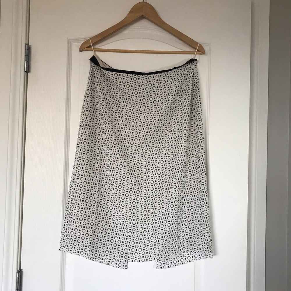 Aritzia Wilfres Isadora Silk midi  Patterned Skirt with backslit